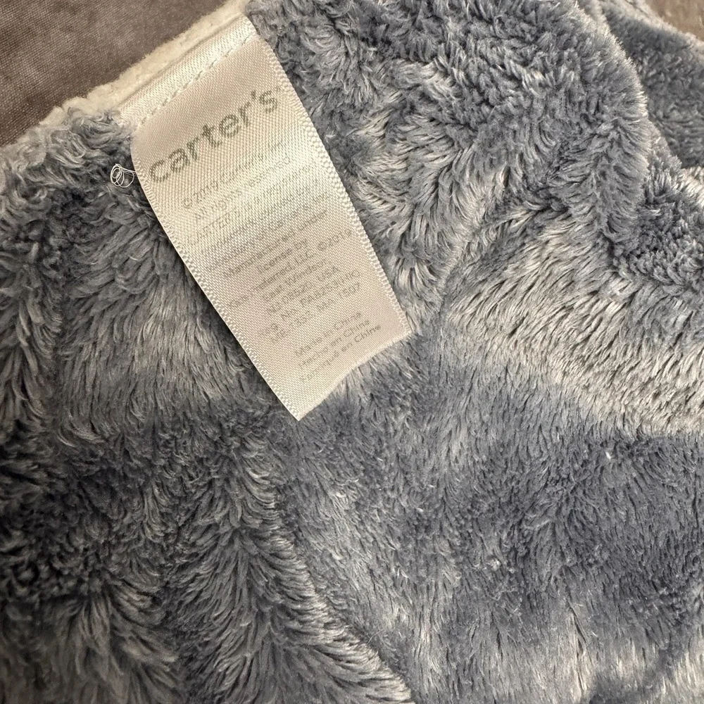 Carters Gray White Panda Security Blanket Lovey Plush